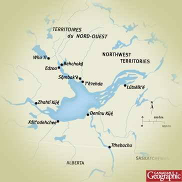 Carte - Autour du Grand lac des Esclaves - Canadian Geographic