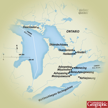 Carte - Noms en Ontario autour de Toronto - Canadian Geographic