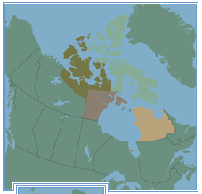Cliquez ici pour voir une carte dtaille des rgions inuit, 1948-1970