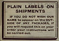 Plain labels offered to catalogue 
shopers, Eaton's Fall Winter 1911-12, p.2.