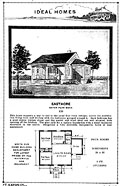 Modle de maison 
Eastacre, Plan Book of Ideal Homes de Eaton 
1919, page de 
couverture.