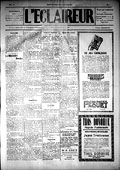 Annonce publicitaire pour le comptoir 
postal, L'claireur, 19 octobre 1911.