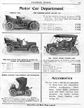 Qautre modles d'automobiles, 
Henry 
Morgan Spring Summer 1907, p.143.