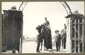 Eric Cecil Budd  dos de 
chameau, 
exhibant un tapis de Turquie, vers les annes 1930.