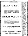 Publicit du mouvement 
Buy-Alberta, 
dans le Red Deer Advocate, 27 novembre 1929, p.11.
