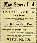 Le prix des maisons vendues par May 
est plus bas que celui des modles offerts dans les catalogues, 
Stettler 
Independent, 1er novembre 1928.