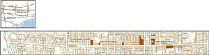 Map of downtown Montreal showing St. 
Catherine Street