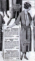 Gingham house dress (detail), Eaton's 
Fall Winter 1923-24, p.96.
