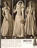 Robes et chapeaux dans le catalogue 
de 1950-1951