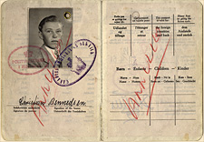 Pages du passeport danois de Chris Bennedsen