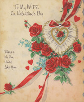 Carte de la Saint-Valentin de Chris à Connie Bennedsen, vers 1962