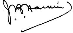 Signature de James Harkin