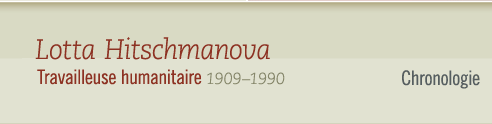 Lotta Hitschmanova, 1909-1990 Travailleuse humanitaire- Chronologie