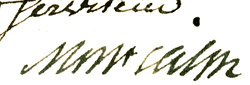 Signature de Marquis de Montcalm