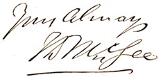 Signature of Thomas D’Arcy McGee 