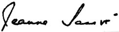 Signature de Jeanne Sauv 