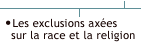 Les exclusions axes sur la race et la religion