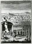 Indiens faisant du sirop d'rable. Gravure tire de l'ouvrage de Lafitau Moeurs des sauvages amriquains, 1724. 1936., © MCC/CMC, Marius Barbeau, 86743