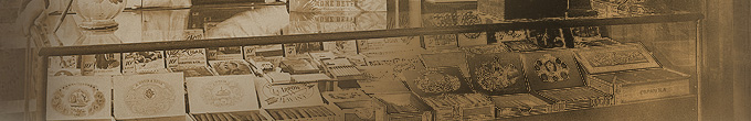 Tobacco Shop Interior, Midland, Ontario, 1905. J.W. Bald/Library & Archives Canada/PA-177539