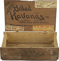 Étiquette de boîte à cigares : Baled Havanas