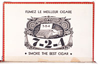 Étiquette de boîte à cigares : 7-2-4