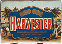 Cigar box label : Harvester