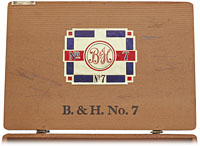 Étiquette de boîte à cigares : B&H No. 7