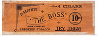 Étiquette de boîte à cigares : The Boss