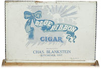 Étiquette de boîte à cigares : Blue Ribbon