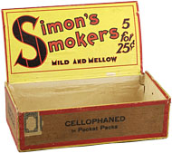 Étiquette de boîte à cigares : Simon's Smokers