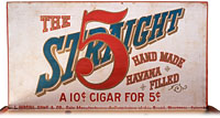 Étiquette de boîte à cigares : The Straight 5