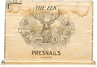 Étiquette de boîte à cigares : The Elk