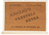 Étiquette de boîte à cigares : Kinkead's Panetela Extra