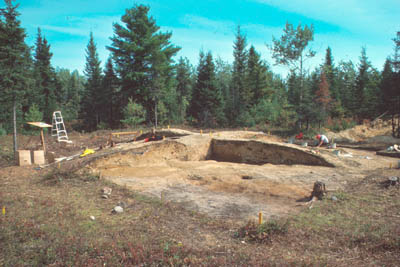 Excavation d'un site archéologique.