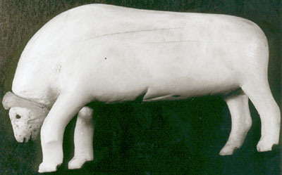 Sculpture d'un bœuf musqué