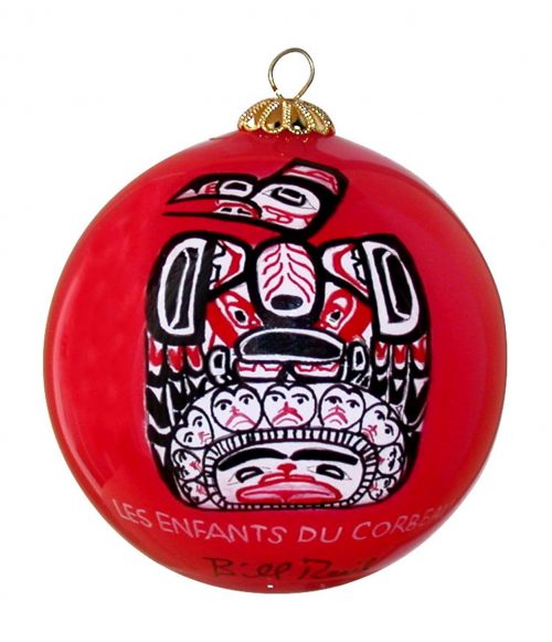 Bill Reid Children of the Raven Glass Ornament