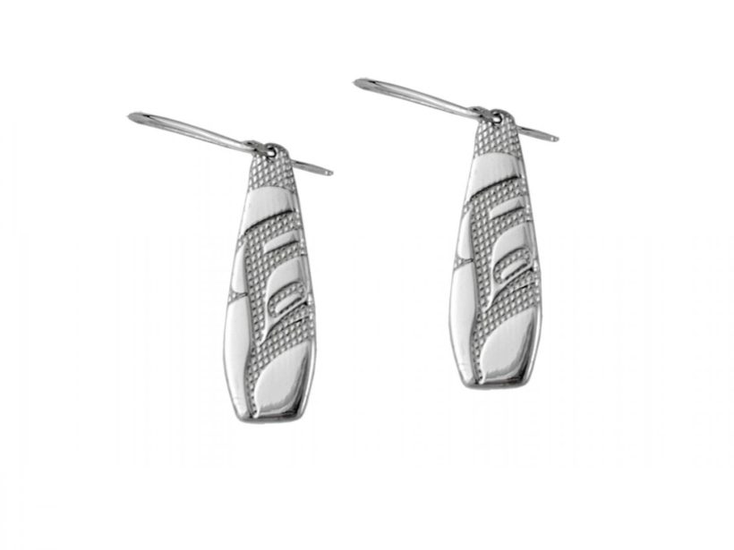 Killer Whale Silver Pewter Drop Earrings by Corrine Hunt