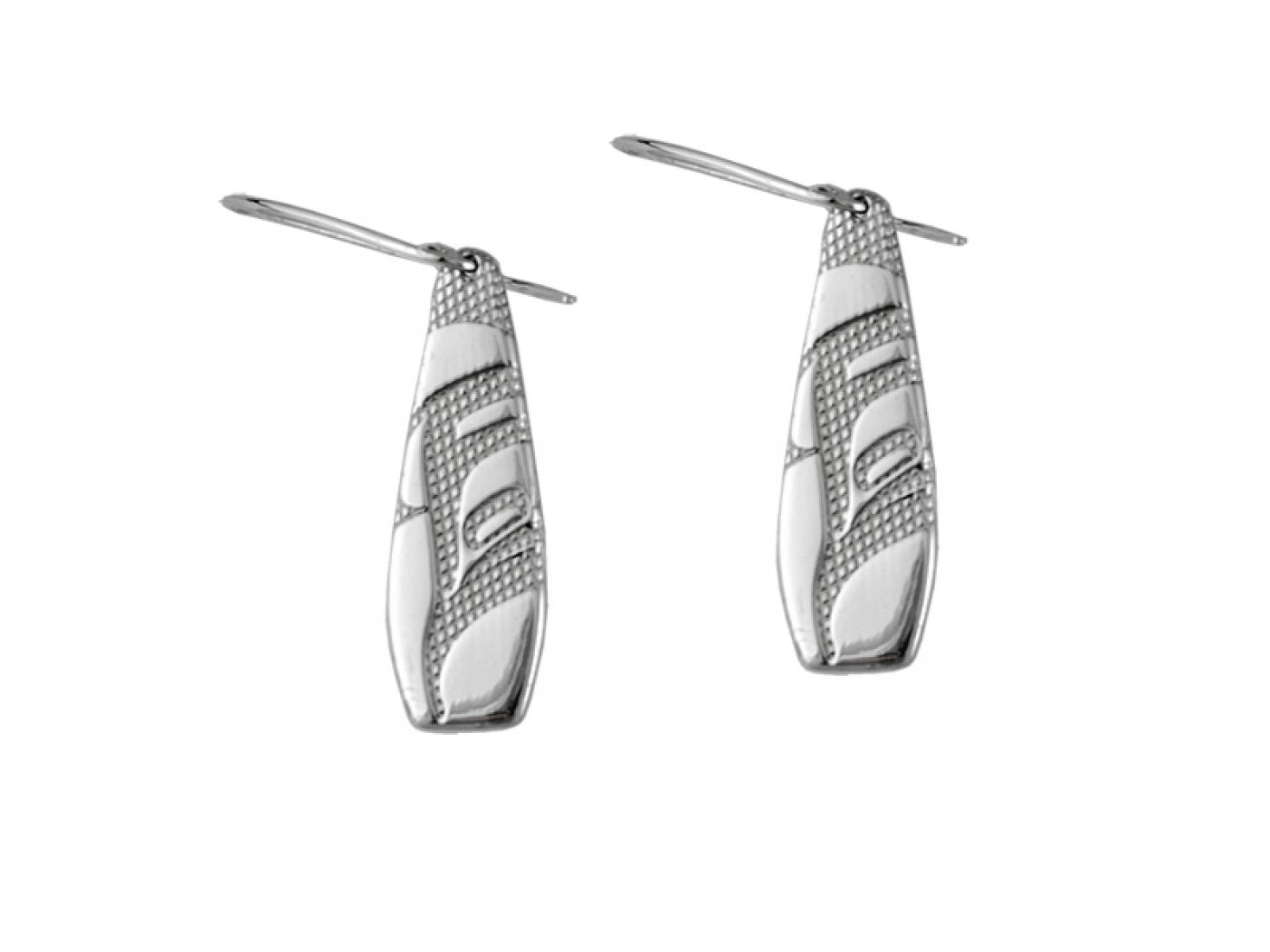 earrings_corrine_hunt_killer_whale Killer Whale Silver Pewter Drop Earrings by Corrine Hunt