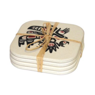 Bamboo Coaster Set
