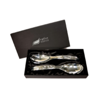 Silver Service Spoons - Eagle and Whale by Terry Starr