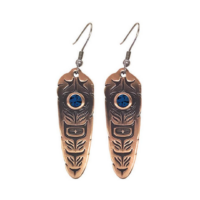 Sacred Feather Earrings - Midnight Blue