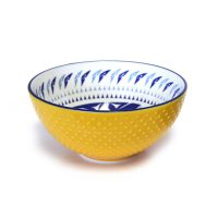 Medium Porcelain Art Bowl - Hummingbird by Maynard Johnny Jr