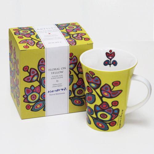Norval Morrisseau Mug - Floral on Yellow