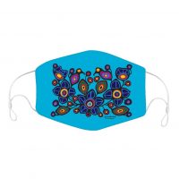 Face Mask - Flowers and Birds by Norval Morrisseau