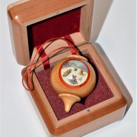 Wooden Christmas Ornaments - Toboggan Downhill