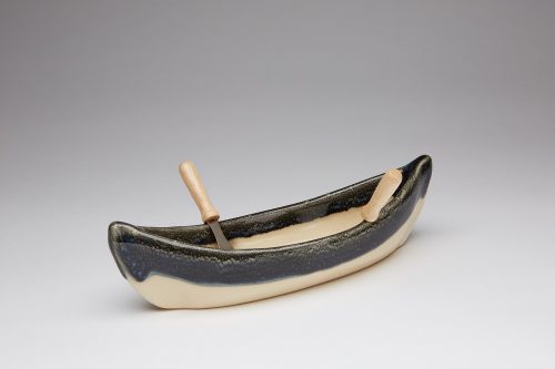 Canoe dip pot - granite