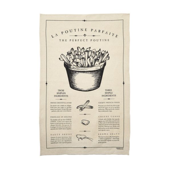 Vintage Poutine Tea Towel Recipe