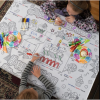 Birthday themed reusable coloring tablecloth