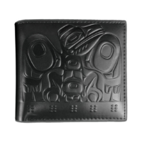 Leather Embossed Wallet - Salish Eagle by