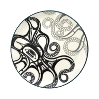 Porcelain Art Mug - Octopus by Ernest Swanson from the Haida nation.